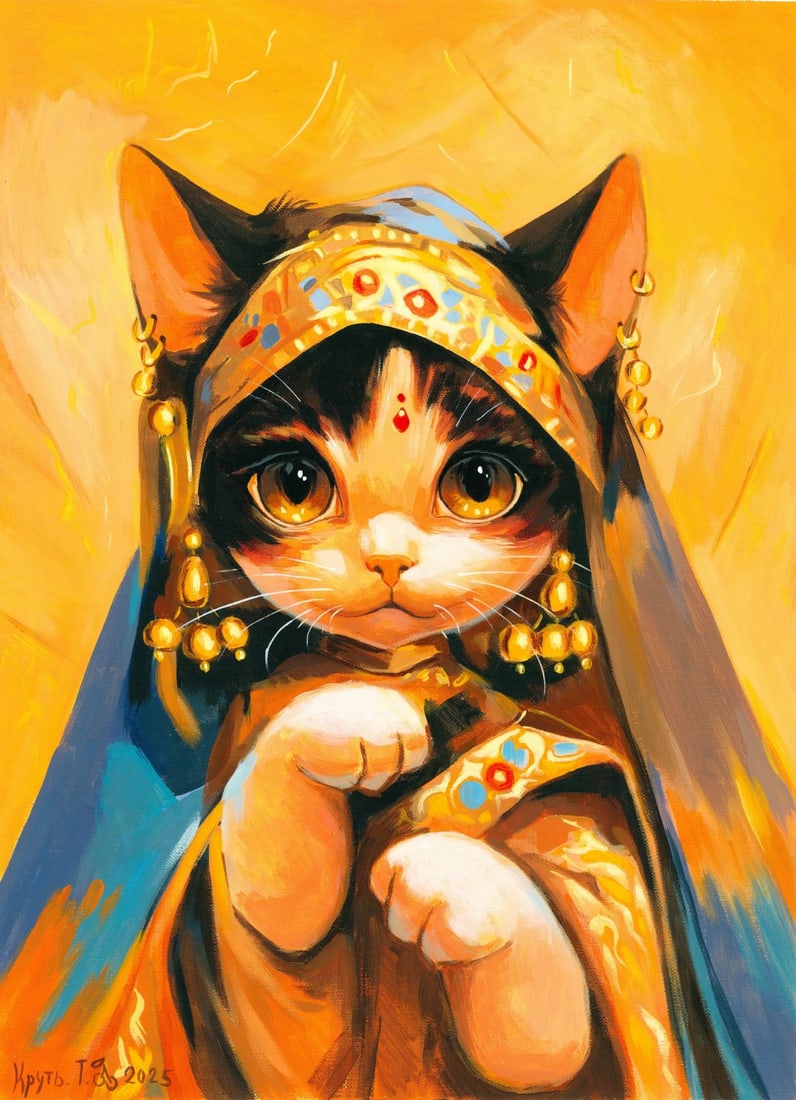 Tatiana Krut (Ukraine,20/21C) acrylic painting (1 of 10)