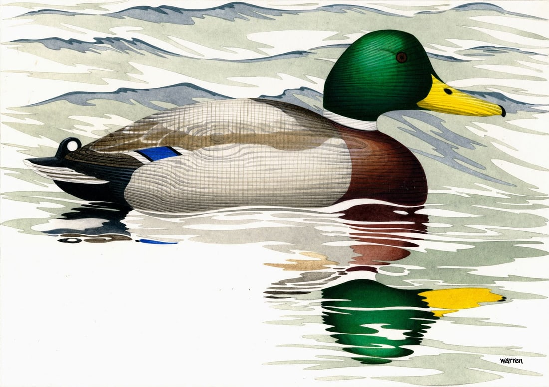 Michael Warren (UK,1938-?) watercolor painting (1 of 13)