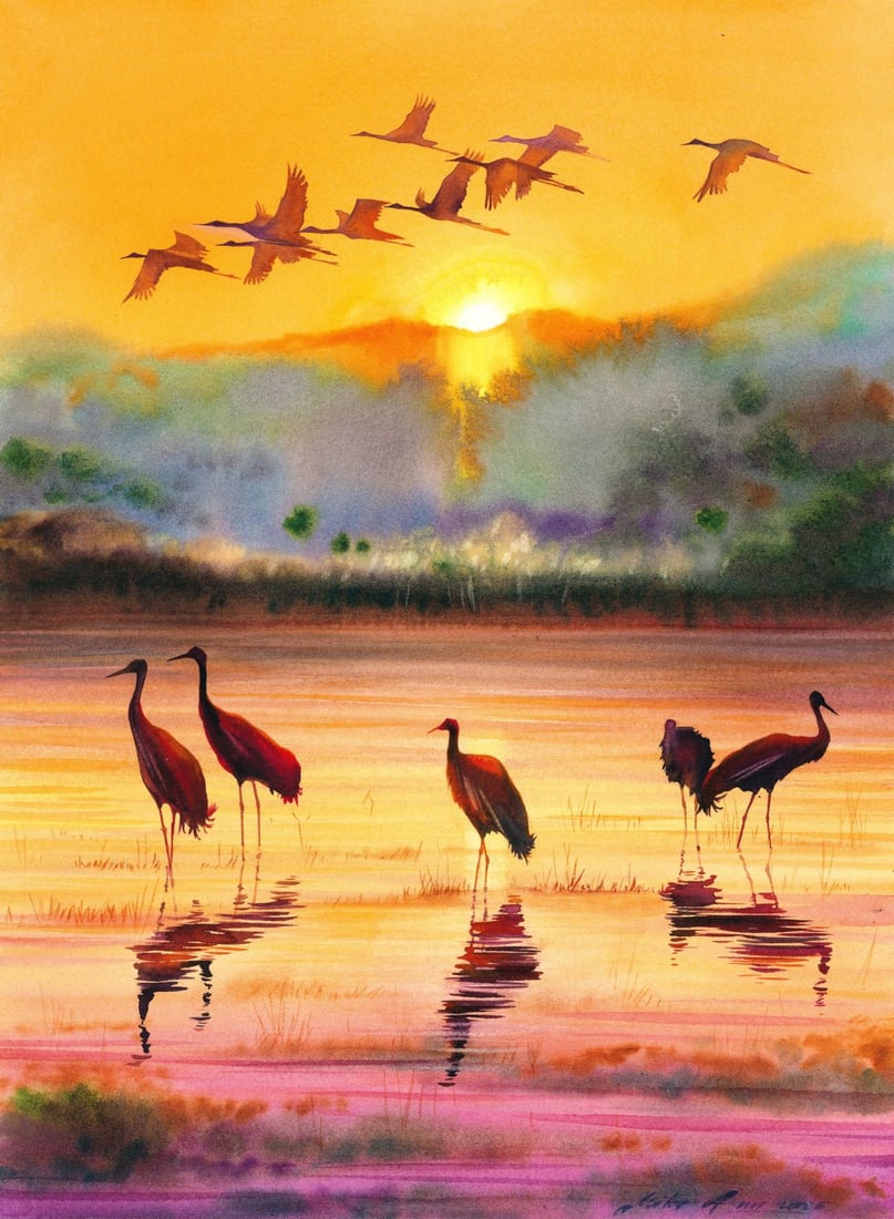 Mikhaylo Dmytriv (Ukraine,b 1997) watercolor painting (1 of 10)