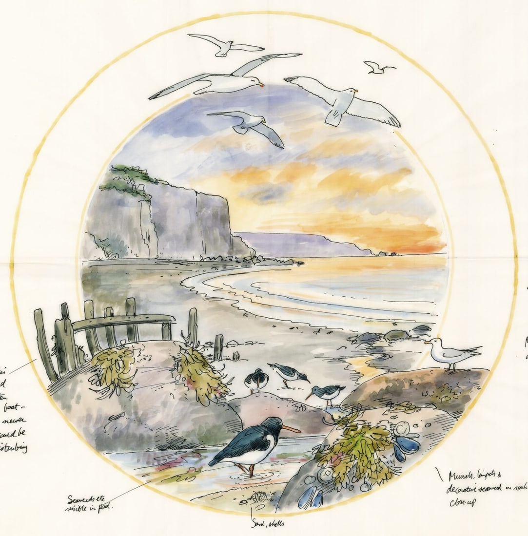 Peter Barrett (UK,1935-?) watercolor painting (1 of 12)