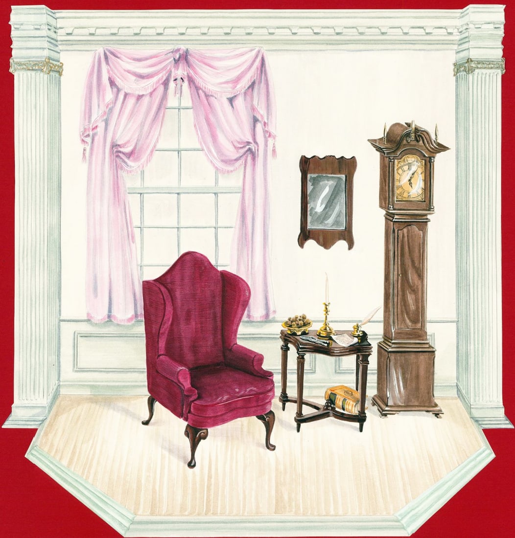 Vintage 20C American watercolor painting (1 of 11)