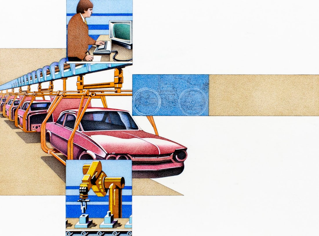 Vintage 20C American pastel painting (1 of 13)