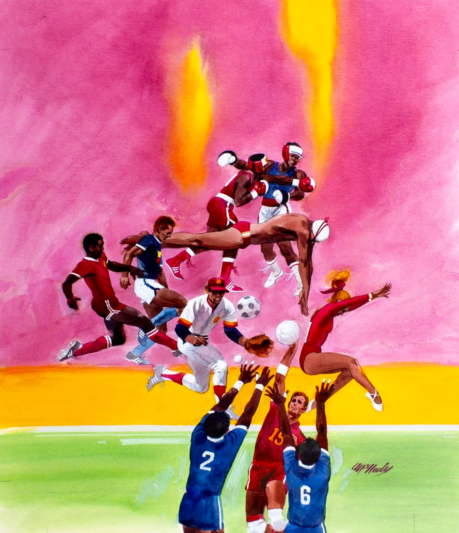 Tom McNeely (Canada,1935-?) watercolor painting (1 of 13)