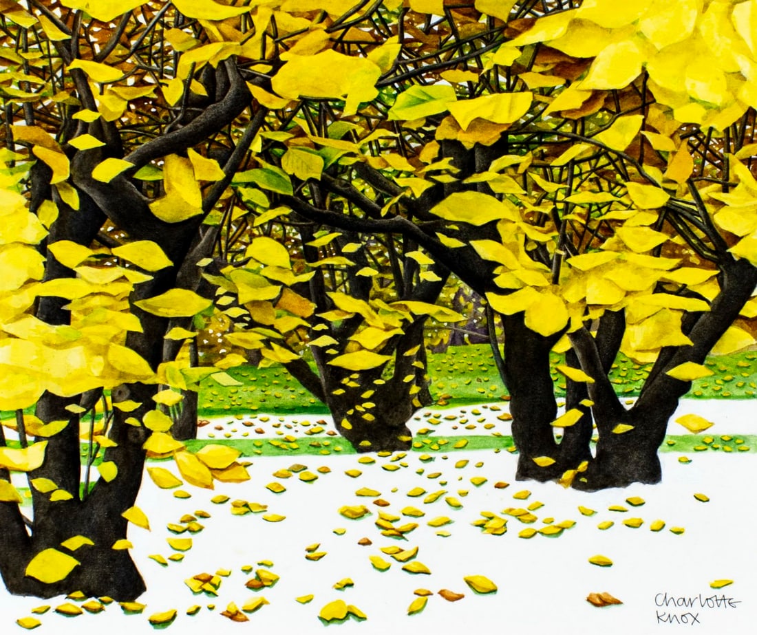 Charlotte Knox (UK,b 1951) watercolor painting (1 of 13)