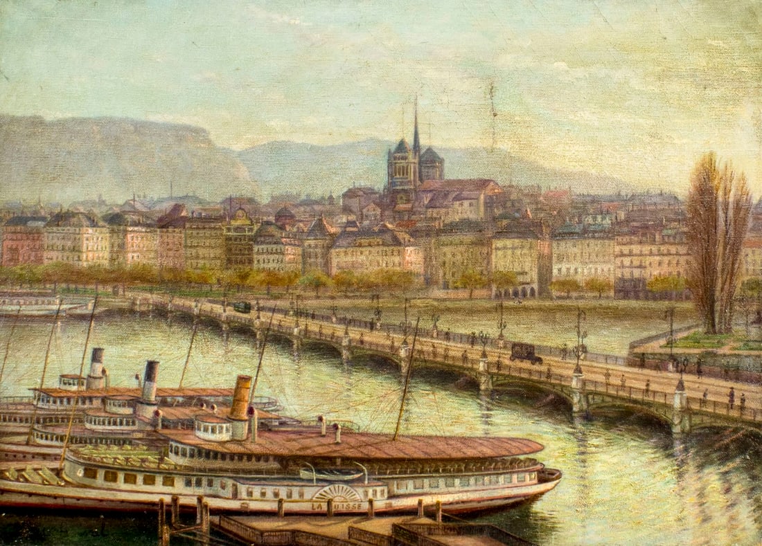 Christiane de Preval (French,1876-?) oil painting antique (1 of 12)