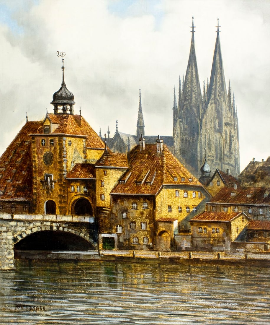 Peter Samberger (Austria,Germany,1929-?) oil painting (1 of 13)