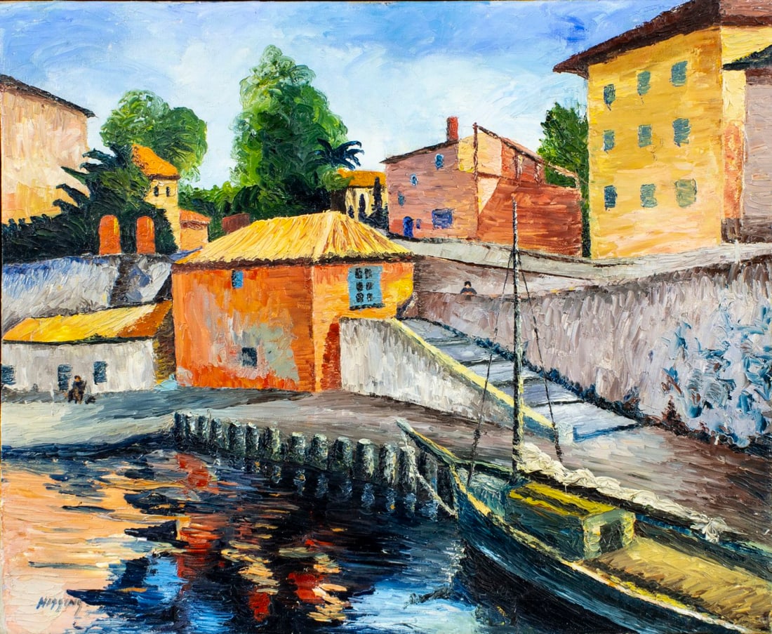 Higgins (US,mid 20C) oil painting (1 of 12)