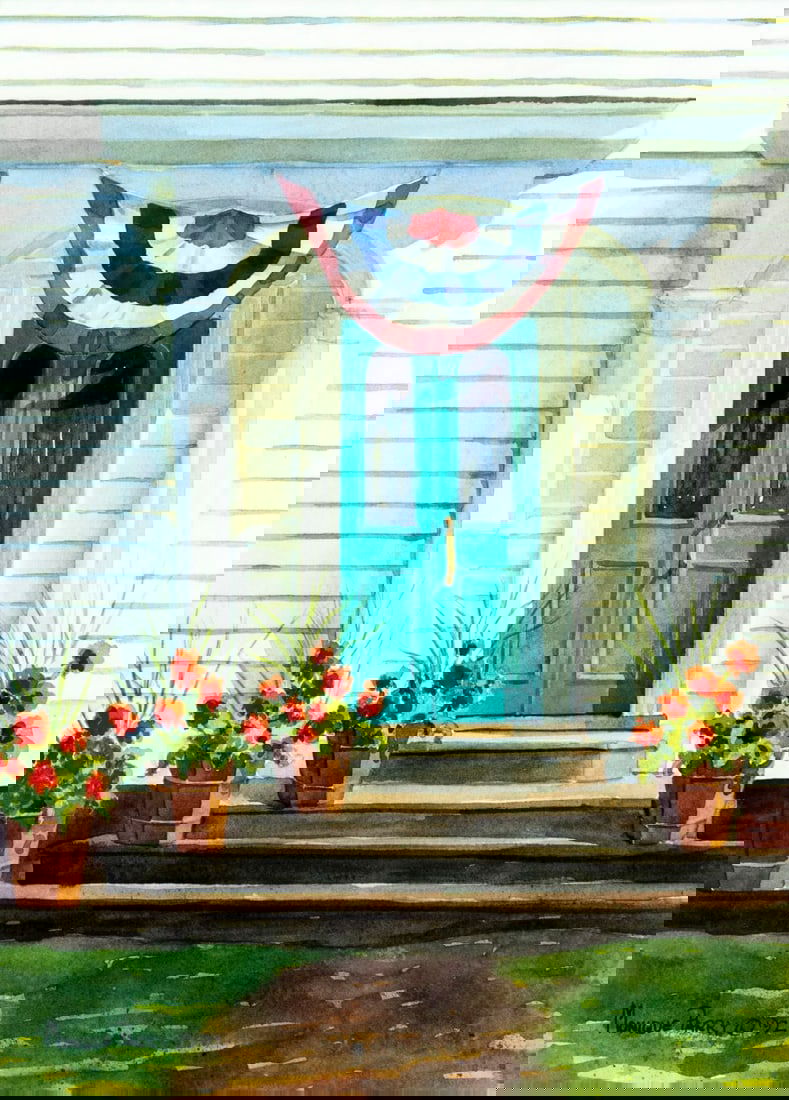 Monique Parry (ME,20C) watercolor painting (1 of 14)