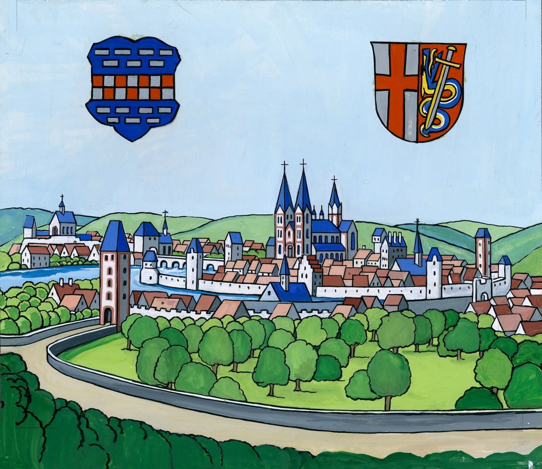 Elisabeth von Janota-Browsky (German,20C) gouache painting (1 of 12)