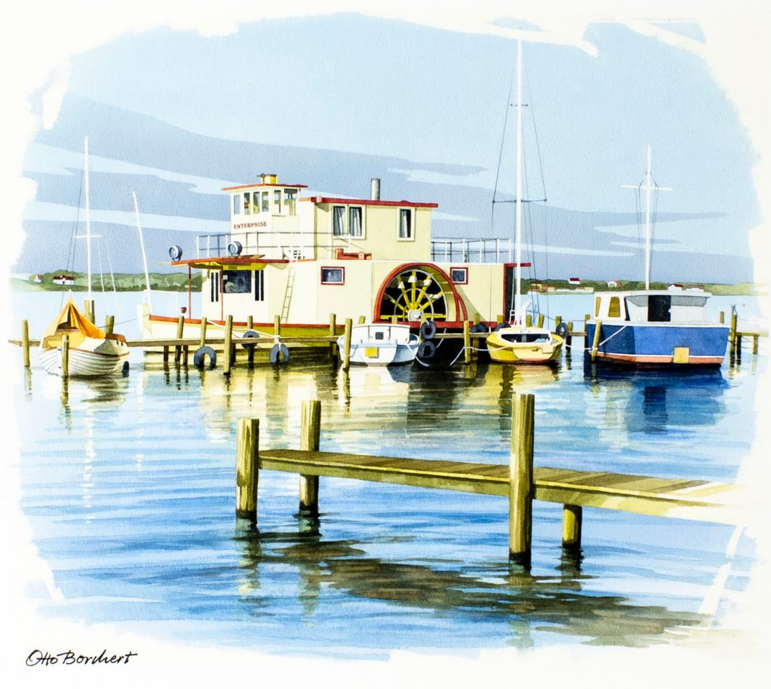 Otto Borchert (Australia,20C) watercolor painting (1 of 13)