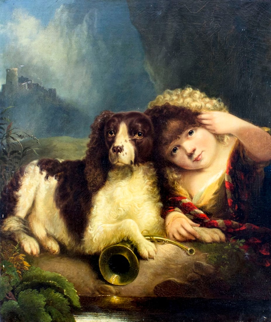 Alvan Fisher (MA,1792-1863) oil painting antique (1 of 16)