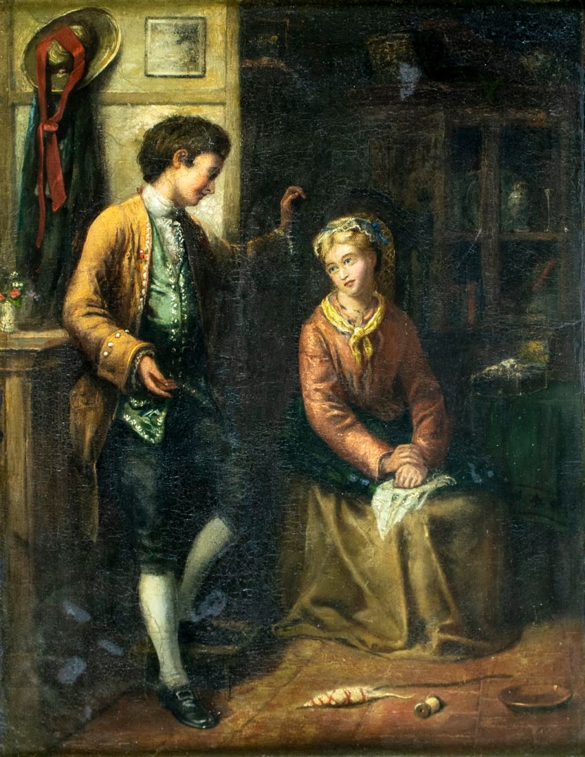 Edouard Frere (France,1819-1896) oil painting antique (1 of 15)