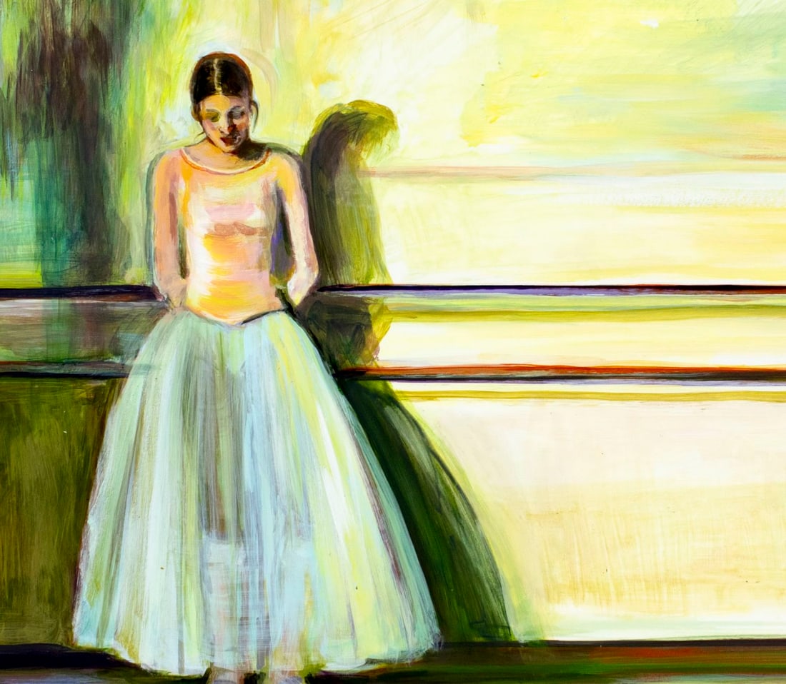 Lisa Homan-Conger (NM,20C) oil painting: ARTIST: Lisa Homan - Conger (New Mexico, 20 century) TITLE: Ballerina MEDIUM: oil on board CONDITION: Minor damages to corners. Few small scratches/paint losses. No visible
