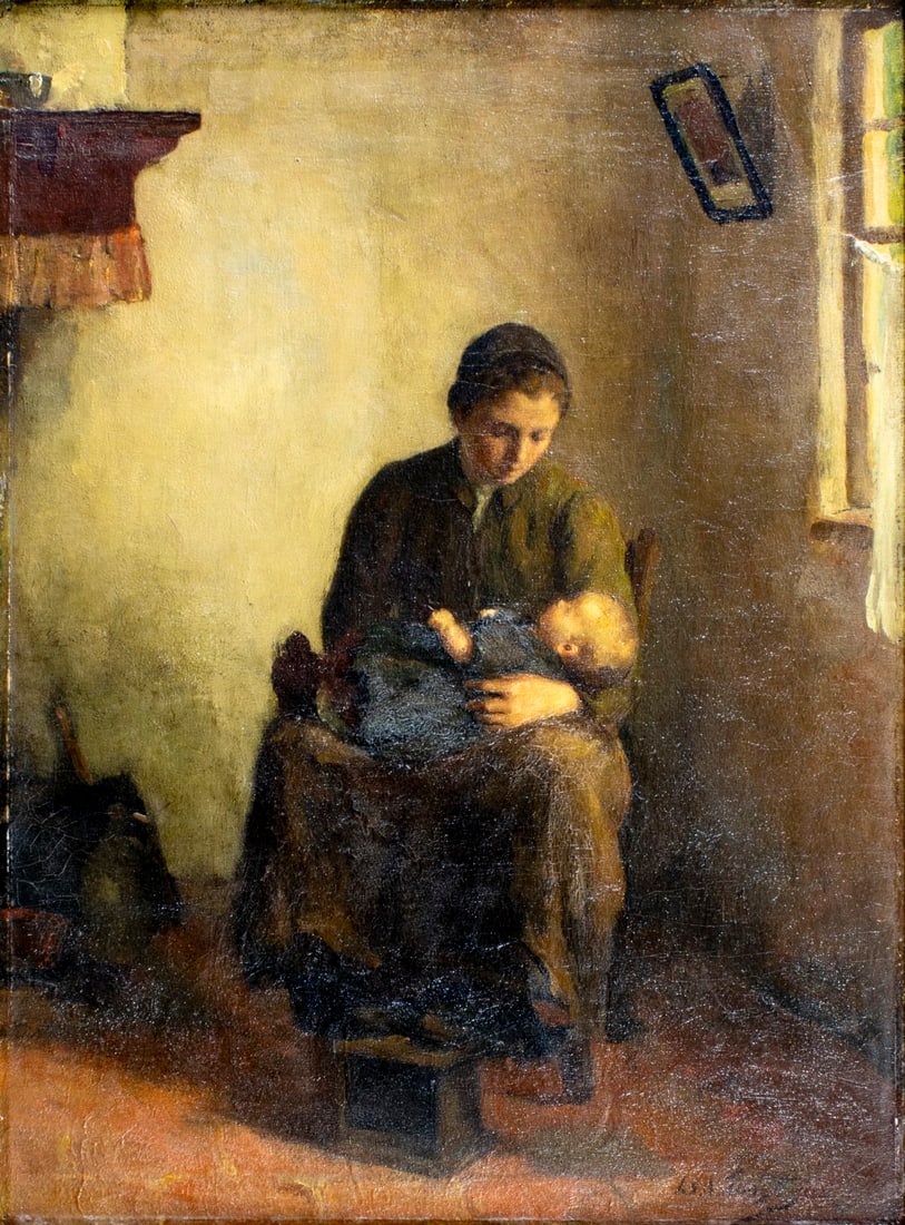 Lammert van der Tonge (Denmark,1871-1937) oil painting antique (1 of 14)