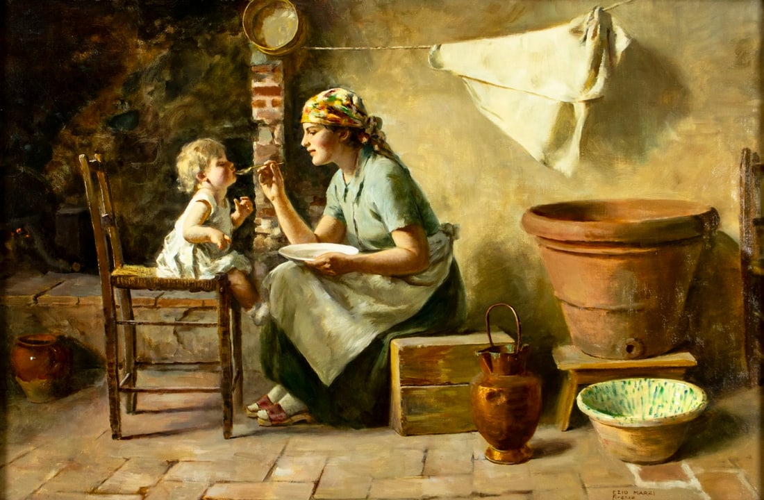 Ezio Marzi (Italy,1875-1955) oil painting (1 of 16)