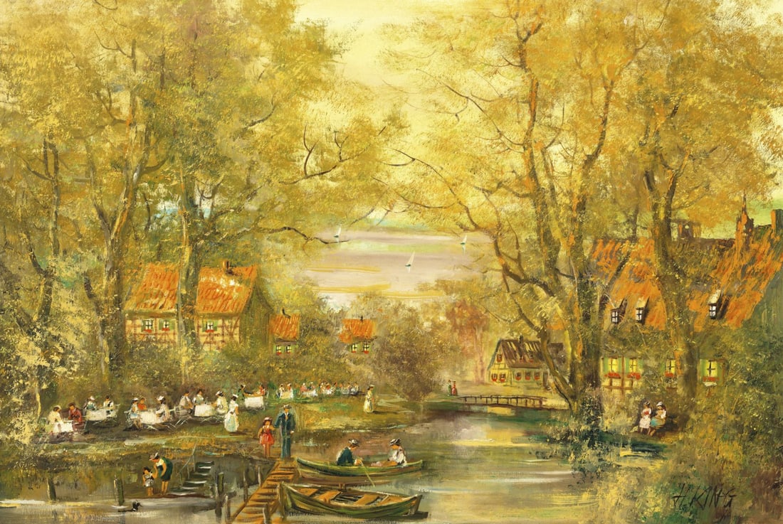 H King (Europe,20C) oil painting (1 of 13)