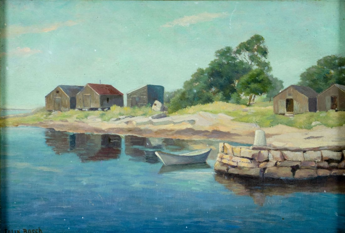 Felix Bosch (MA,Dutch,1872-?) oil painting (1 of 12)