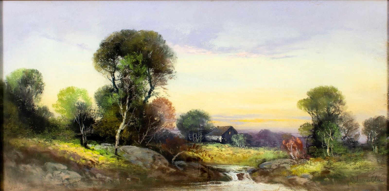 William Henry Chandler (NY,NJ,1854-1928) pastel painting antique (1 of 12)
