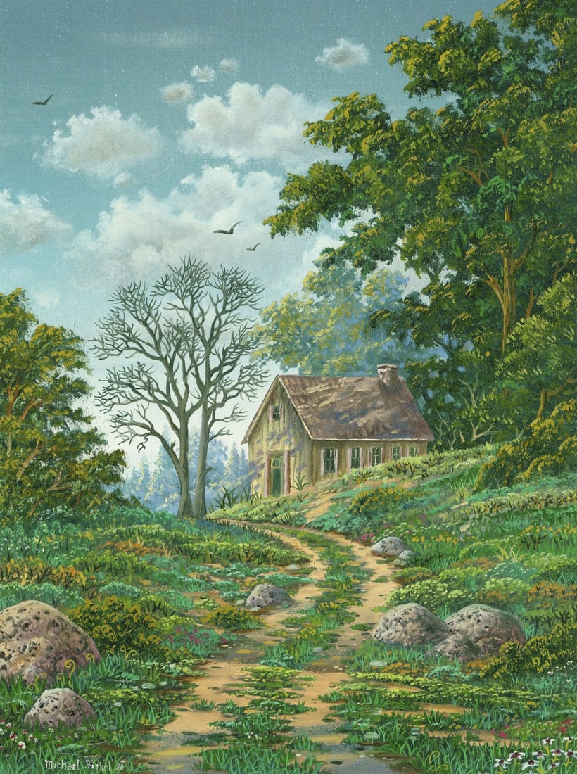 Michael Fishel (US,20C) oil painting (1 of 13)