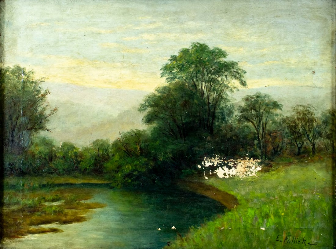 Elisabeth Fullick (MI,NY,UK,1846-1915) oil painting antique (1 of 13)