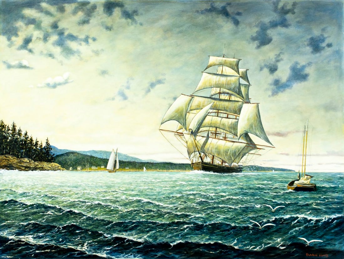 Blaikie Hines (NY,ME,b 1949) oil painting (1 of 13)