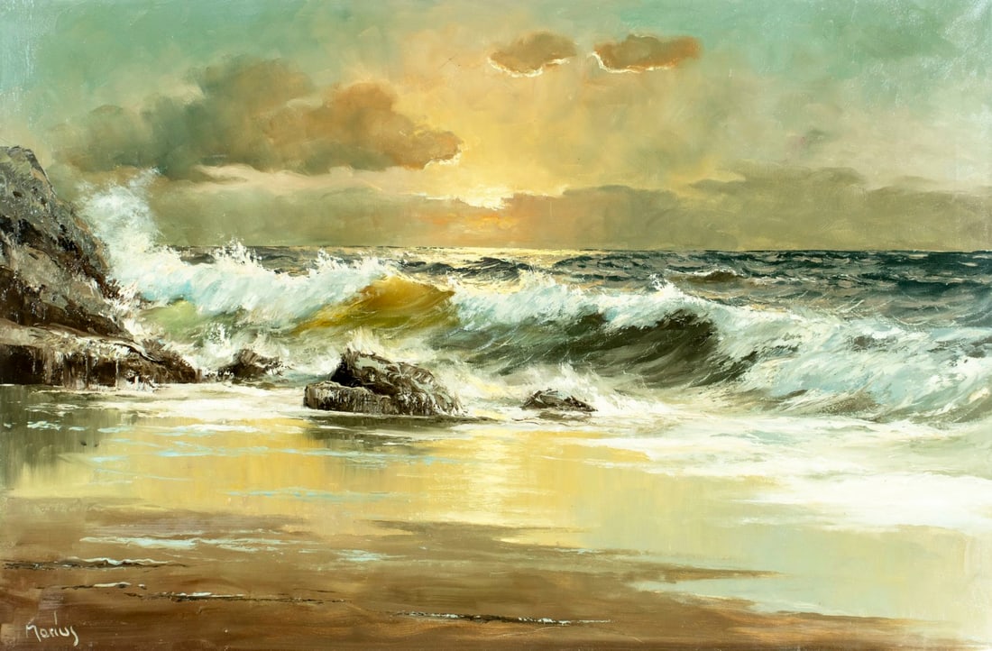 Carl Marius (German,1914-?) oil painting (1 of 14)