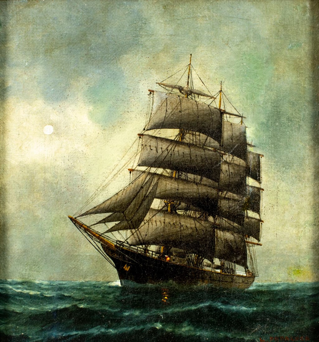 Luca Papaluca The Elder (Italy,1890-1934) oil painting antique (1 of 12)