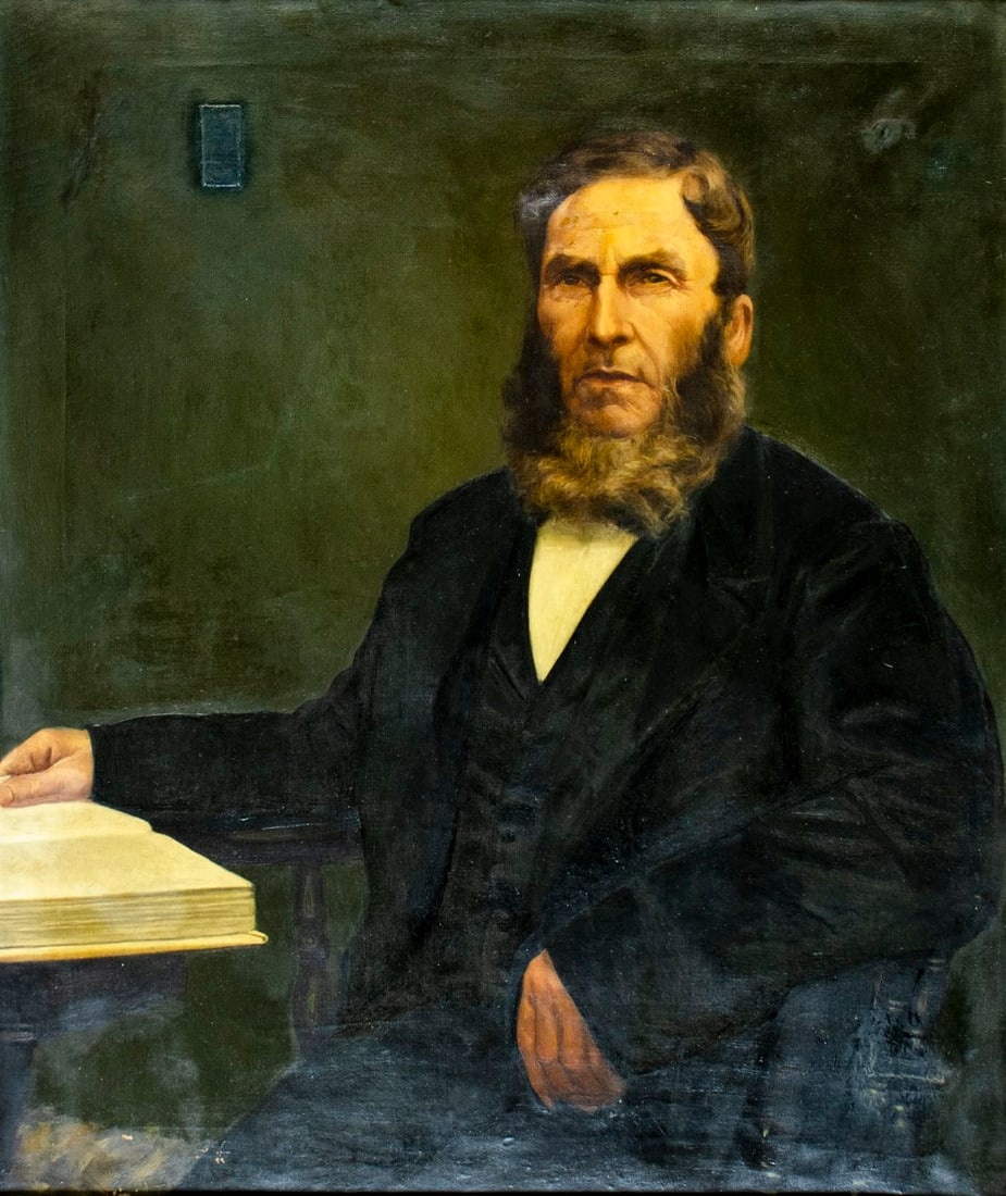 Antique 19C American oil painting (1 of 11)