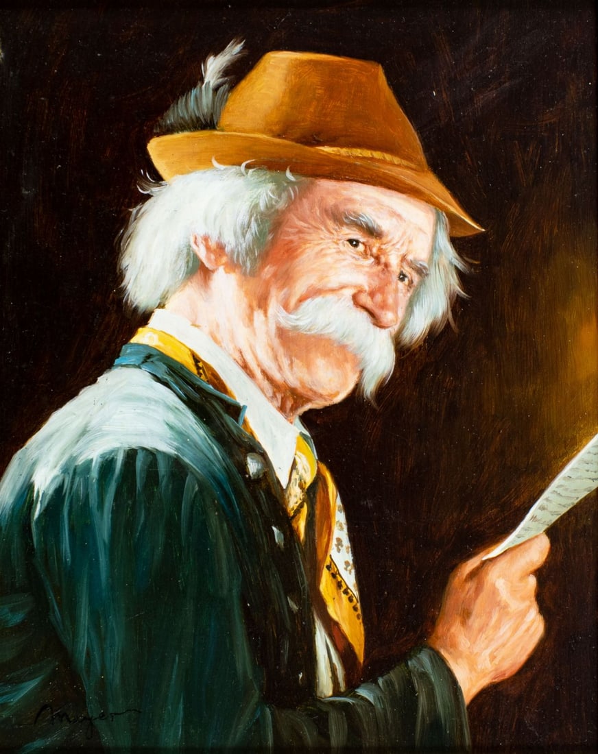 Meyer (German,20C) oil painting antique (1 of 13)