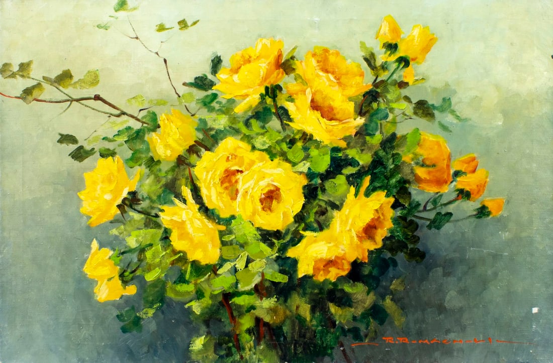 R Romagnoli (Italy,20C) oil painting (1 of 12)