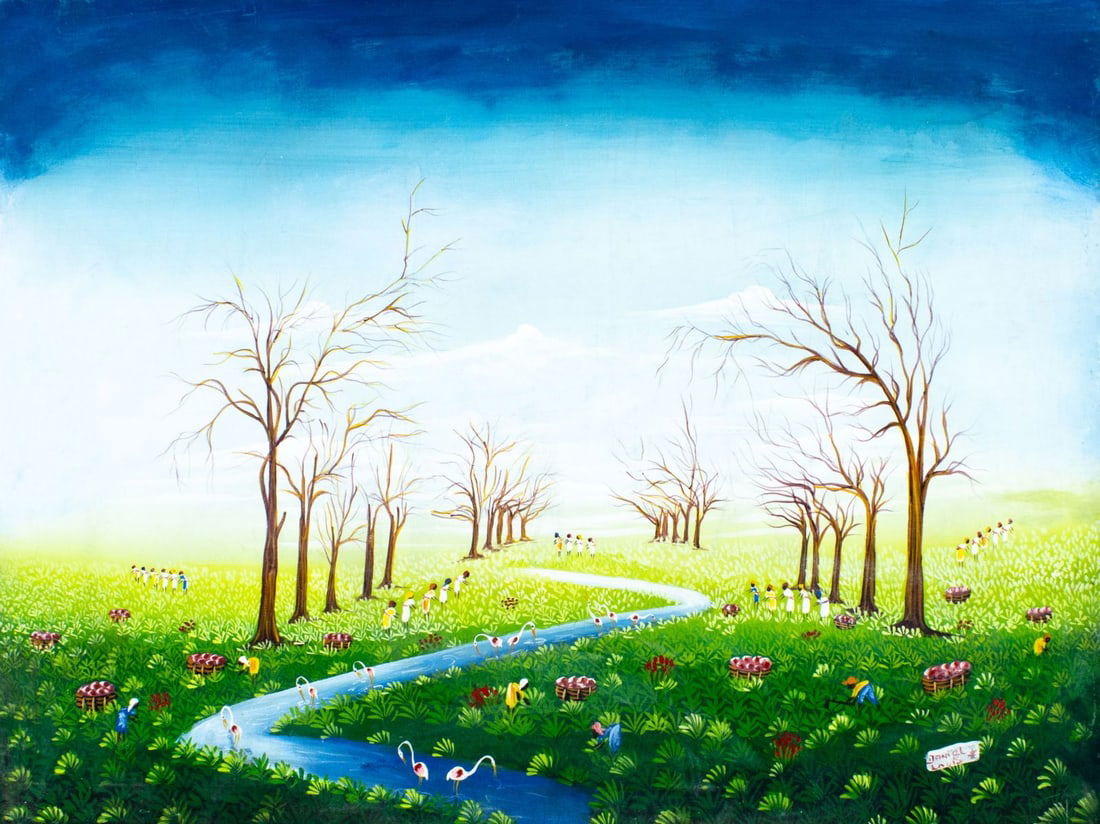 Daniel Louis (Haiti,b 1955) oil painting (1 of 12)