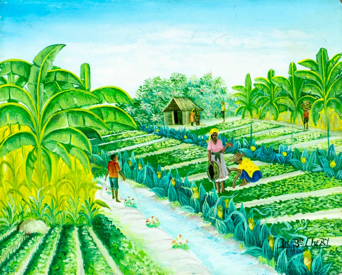 Jean Baptiste Chery (Haiti,b 1954) oil painting (1 of 12)