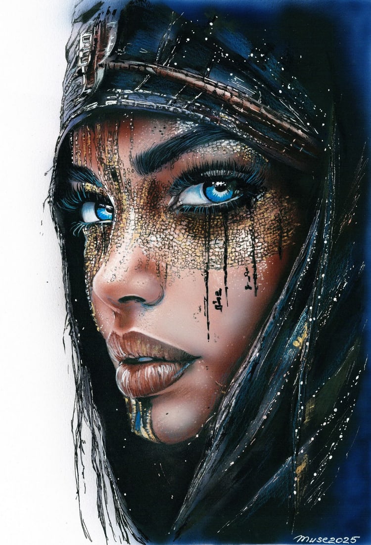 Olga Dolgikova (Ukraine,b 1967) acrylic painting (1 of 10)