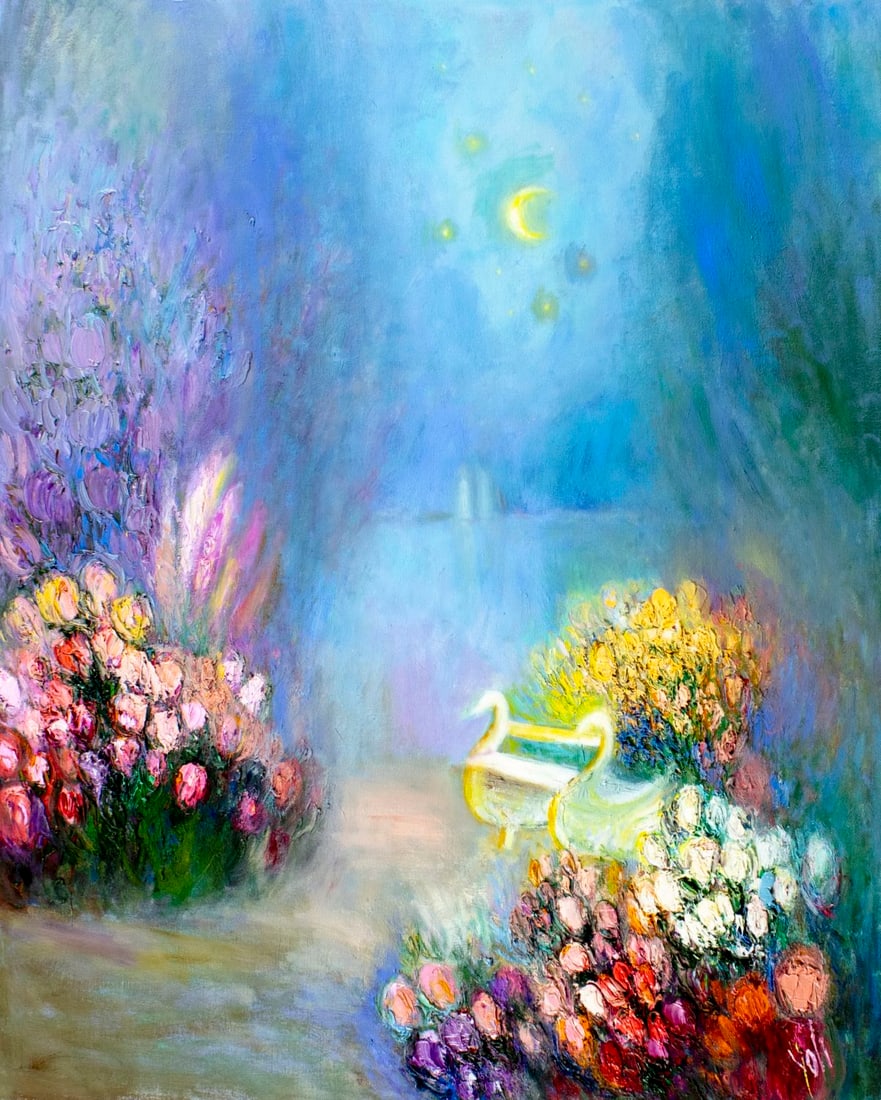 Yolanda Razzeto (Peru,1948-?) oil painting (1 of 13)