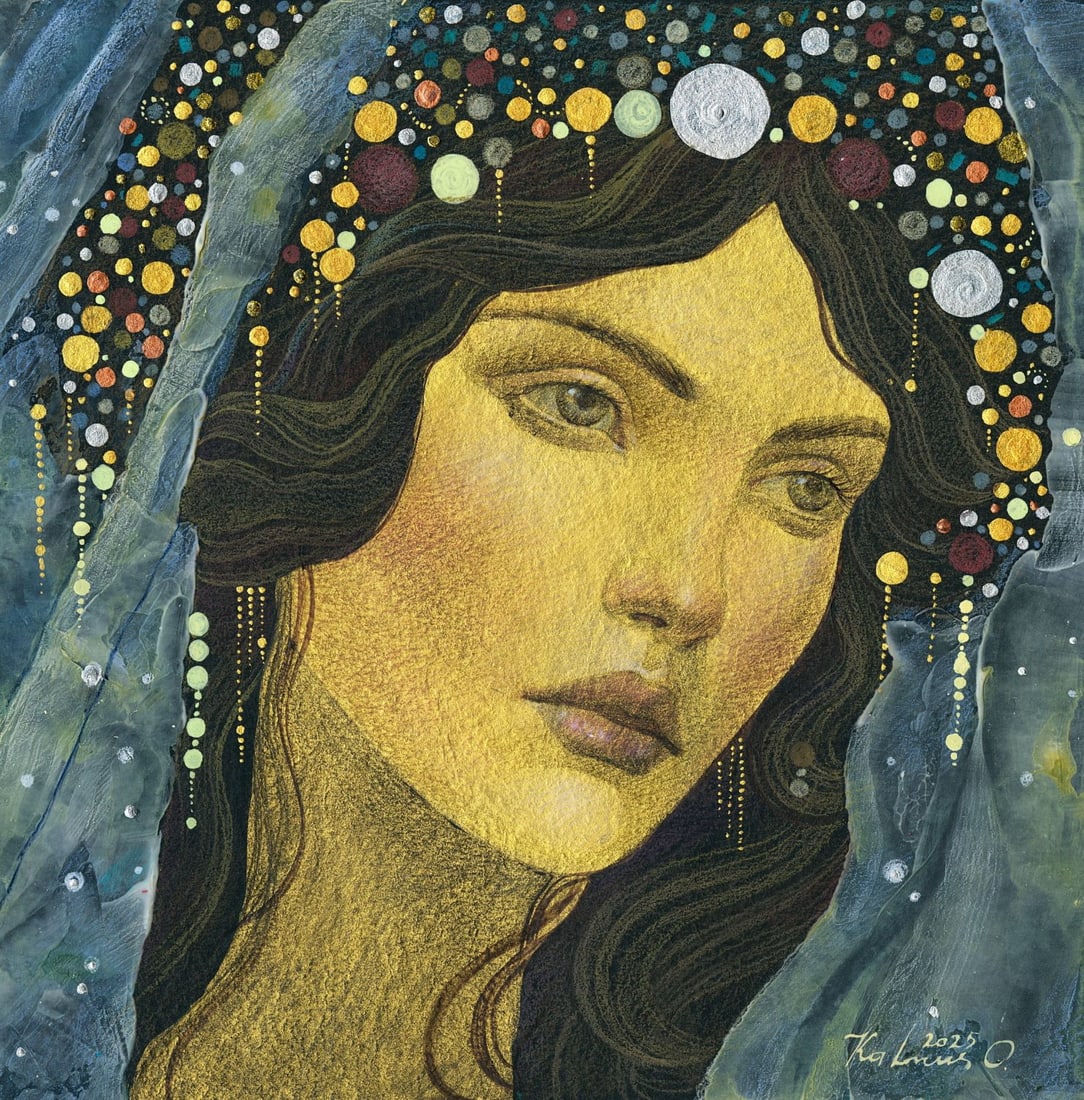 Olena Kalmus (Ukraine,b 1996) mixed media painting (1 of 11)