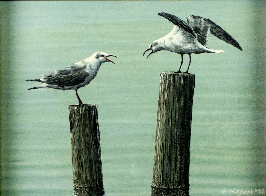 Charles Chick Allen (FL,1931-2020) oil painting (1 of 13)