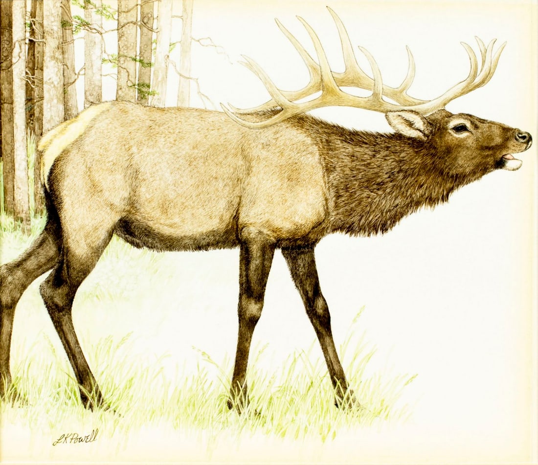 Linda Kay Powell (CO,1943-2004) watercolor painting (1 of 13)