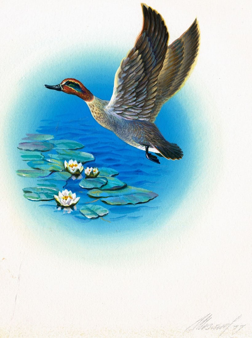 Ivan Kozlov (Russia,1937-?) gouache painting (1 of 13)