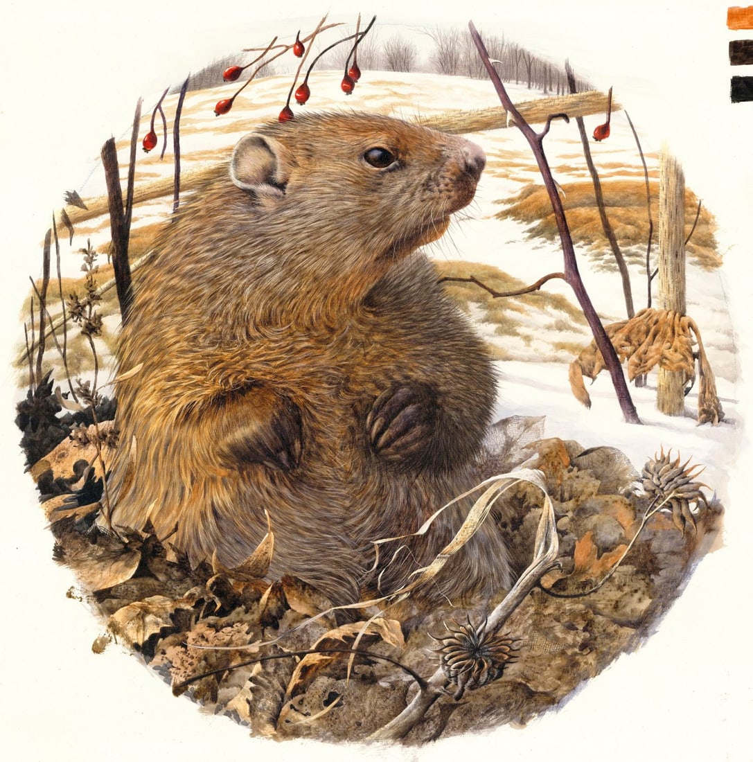 Geoff Mowery (Ohio,1945-?) gouache painting (1 of 11)