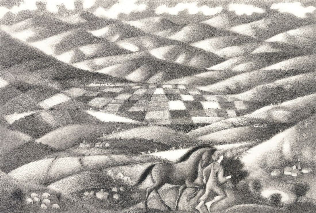 Vintage 20C American pastel painting (1 of 13)