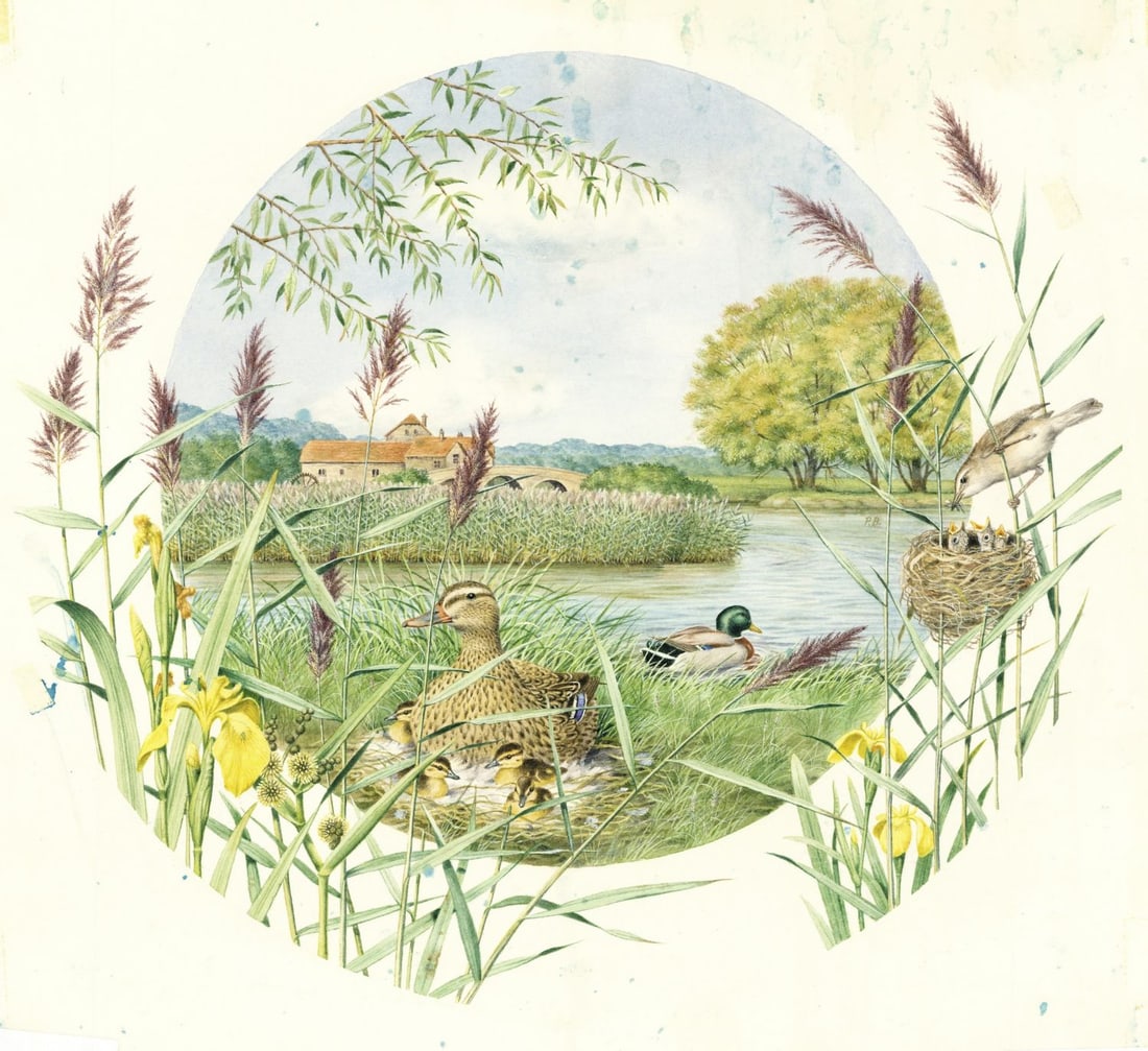 Peter Barrett (UK,1935-?) watercolor painting (1 of 11)