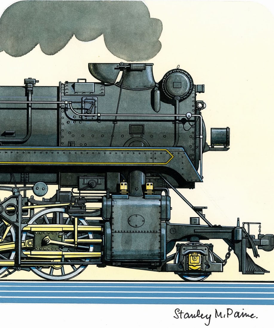 Stanley Paine (UK,1934-?) gouache painting (1 of 13)