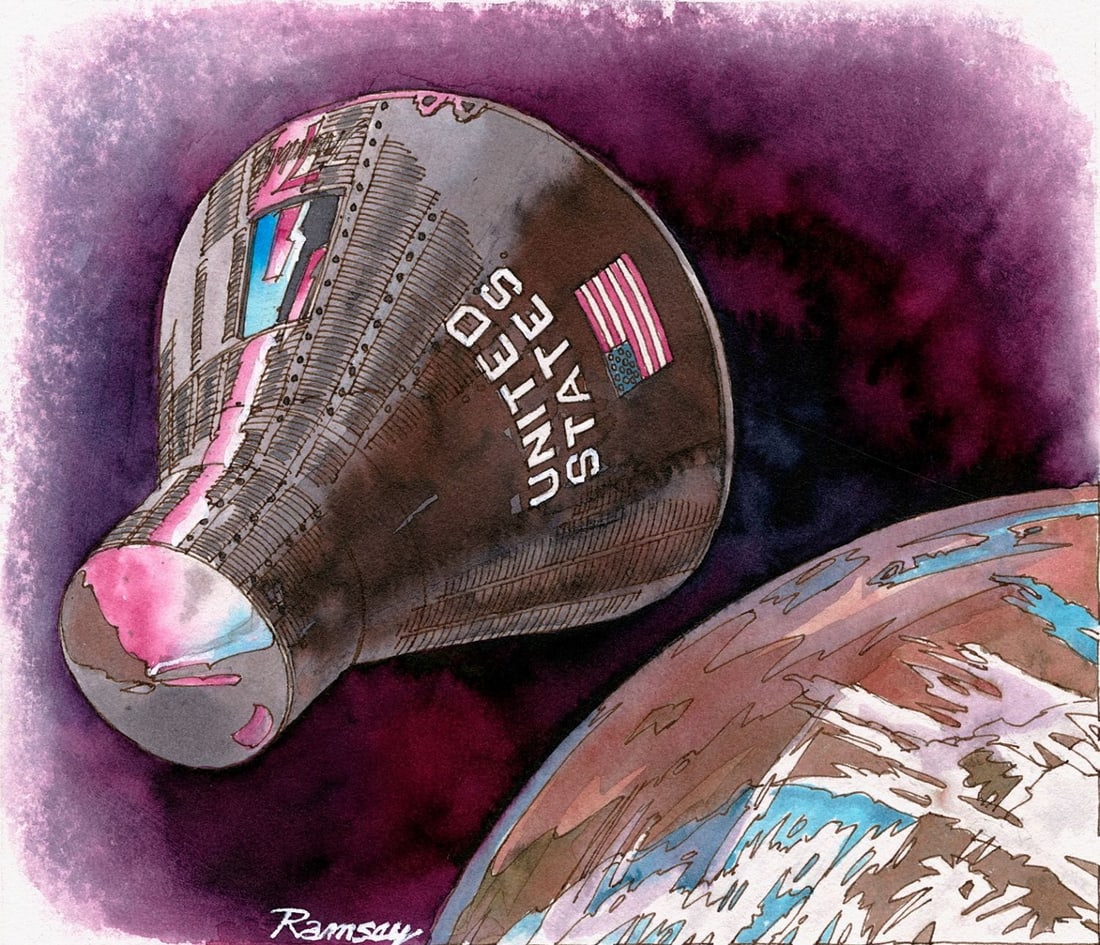 Bill Ramsey (US,b 1951) watercolor painting (1 of 13)