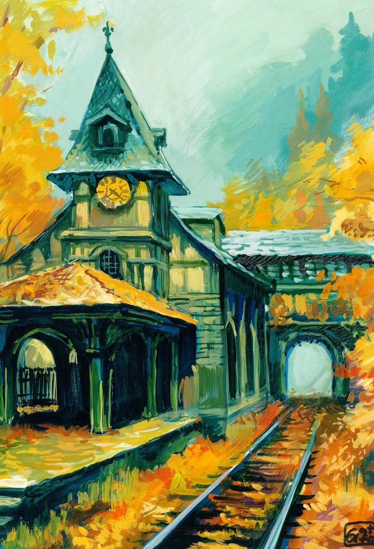 Halyna Yeromenko Afana (Ukraine,20/21C) acrylic painting (1 of 12)