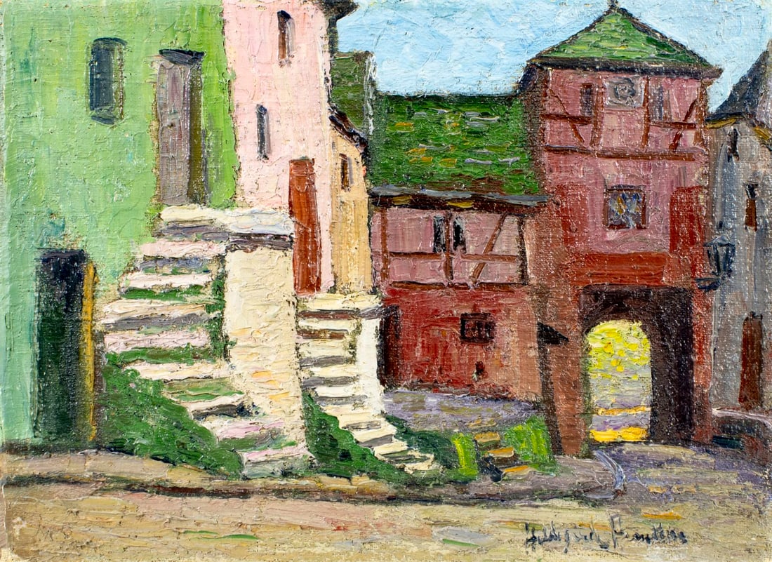 Hildegarde Hamilton (FL,VA,1898-1970) oil painting (1 of 13)