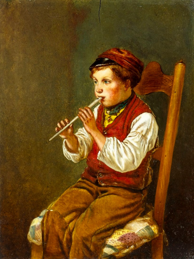 Antique early 20C English oil painting AFTER John Haynes (1 of 12)