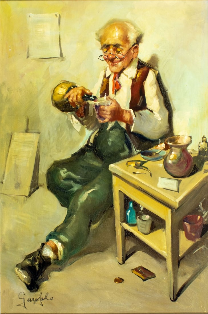 Garofalo (Italy,20C) oil painting (1 of 12)