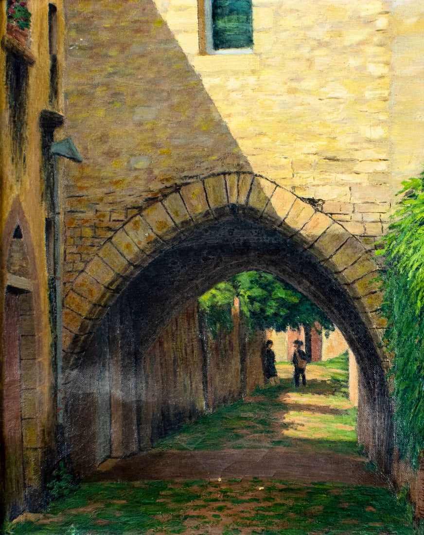 A Colley (France,early 20C) oil painting antique (1 of 12)