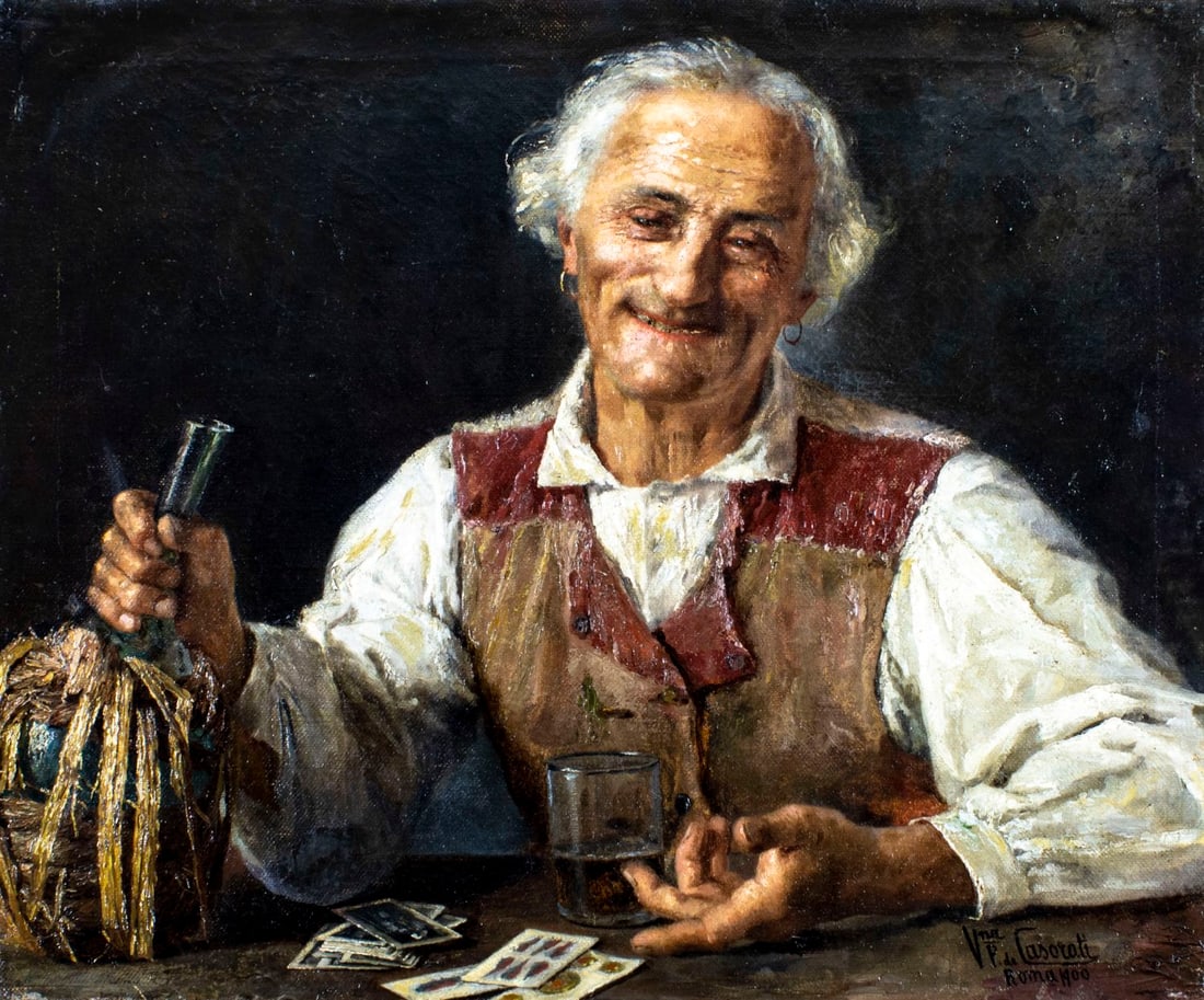 Valentina de Casorati (Italy,1863-1919) oil painting antique (1 of 12)