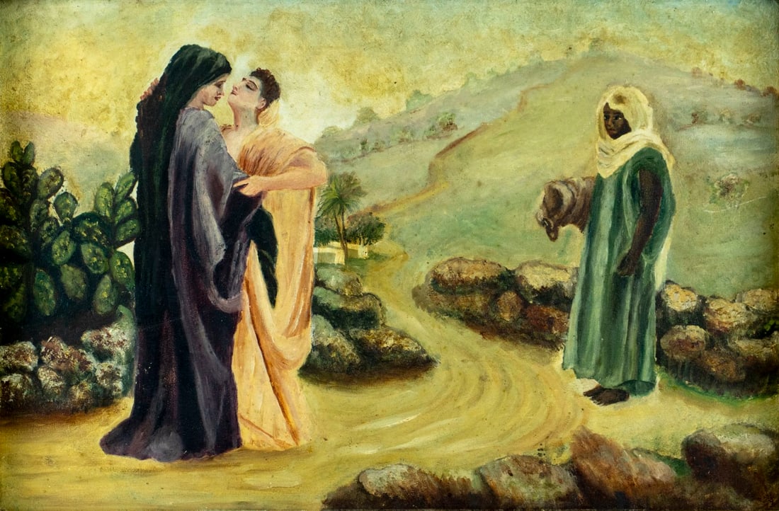 Antique early 20C American oil painting (1 of 11)